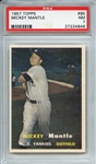 1957 TOPPS 95 MICKEY MANTLE PSA NM 7