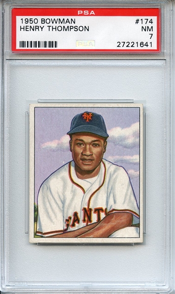 1950 BOWMAN 174 HENRY THOMPSON PSA NM 7