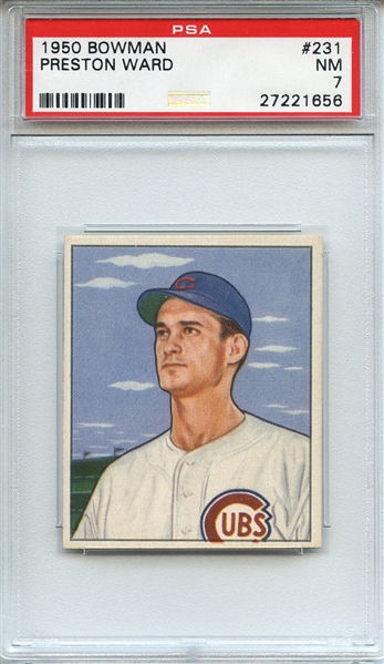 1950 BOWMAN 231 PRESTON WARD PSA NM 7