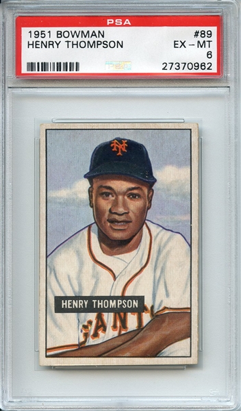 1951 BOWMAN 89 HENRY THOMPSON PSA EX-MT 6