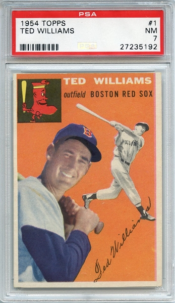 1954 TOPPS 1 TED WILLIAMS PSA NM 7