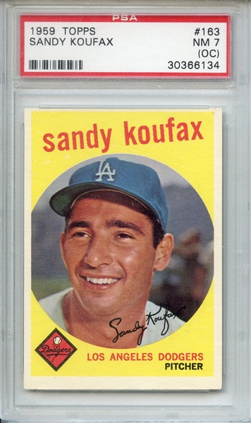 1959 TOPPS 163 SANDY KOUFAX PSA NM 7 (OC)