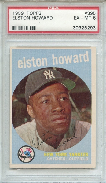 1959 TOPPS 395 ELSTON HOWARD PSA EX-MT 6