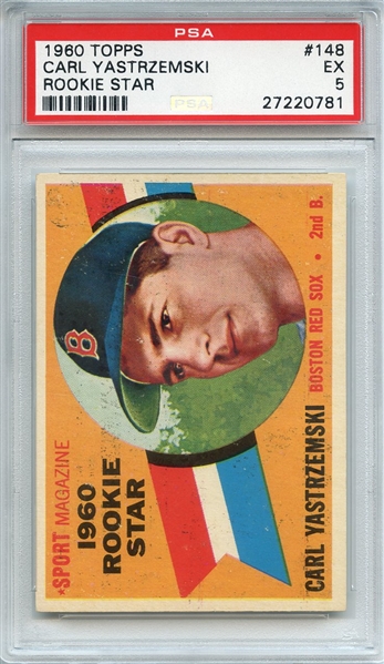 1960 TOPPS 148 CARL YASTRZEMSKI RC PSA EX 5