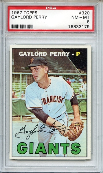 1967 TOPPS 320 GAYLORD PERRY PSA NM-MT 8