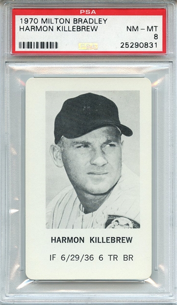 1970 MILTON BRADLEY HARMON KILLEBREW PSA NM-MT 8