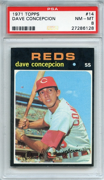 1971 TOPPS 14 DAVE CONCEPCION RC PSA NM-MT 8