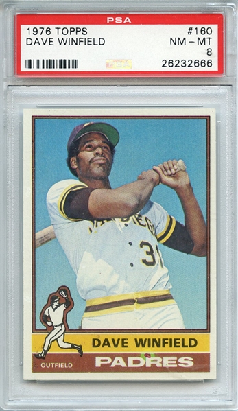 1976 TOPPS 160 DAVE WINFIELD PSA NM-MT 8