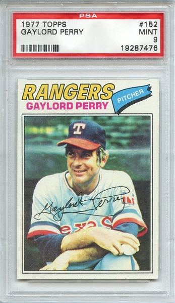 1977 TOPPS 152 GAYLORD PERRY PSA MINT 9