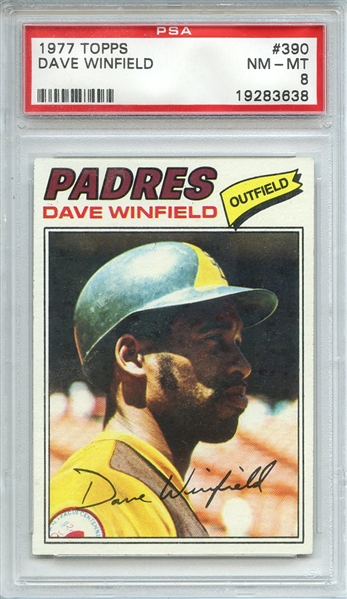 1977 TOPPS 390 DAVE WINFIELD PSA NM-MT 8
