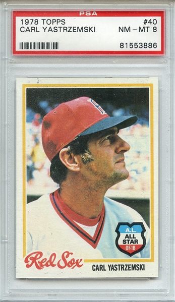 1978 TOPPS 40 CARL YASTRZEMSKI PSA NM-MT 8