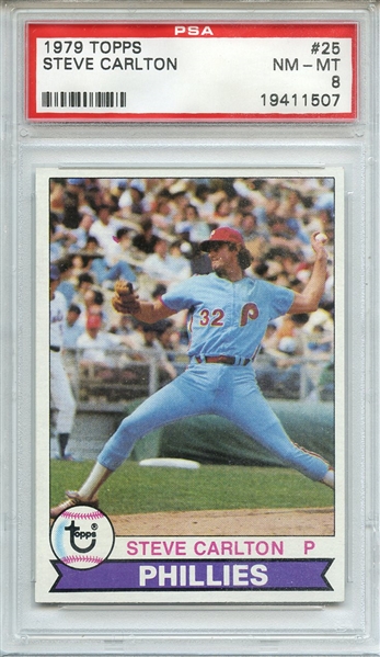 1979 TOPPS 25 STEVE CARLTON PSA NM-MT 8