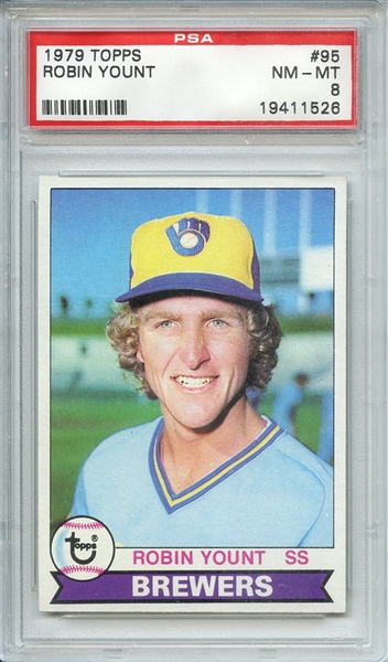 1979 TOPPS 95 ROBIN YOUNT PSA NM-MT 8