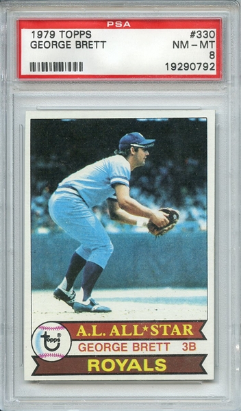 1979 TOPPS 330 GEORGE BRETT PSA NM-MT 8