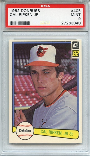 1982 DONRUSS 405 CAL RIPKEN JR. RC PSA MINT 9