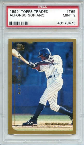 1999 TOPPS TRADED T65 ALFONSO SORIANO PSA MINT 9