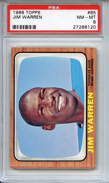 1966 TOPPS 85 JIM WARREN PSA NM-MT 8