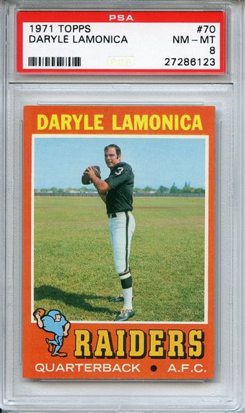 1971 TOPPS 70 DARYLE LAMONICA PSA NM-MT 8