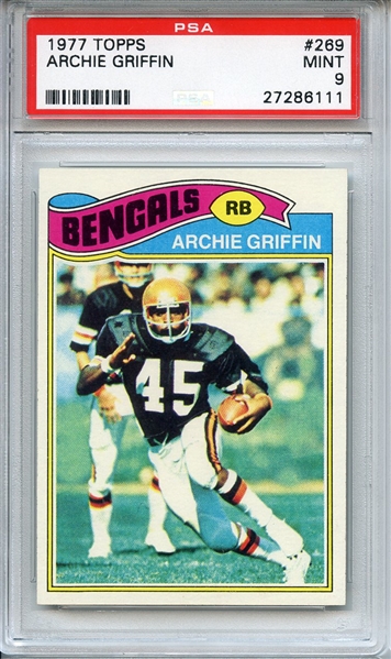 1977 TOPPS 269 ARCHIE GRIFFIN PSA MINT 9