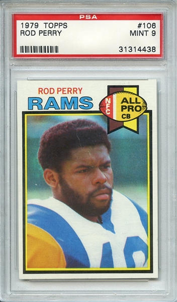 1979 TOPPS 106 ROD PERRY PSA MINT 9