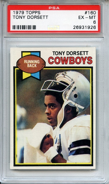 1979 TOPPS 160 TONY DORSETT PSA EX-MT 6