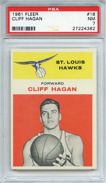 1961 FLEER 18 CLIFF HAGAN PSA NM 7