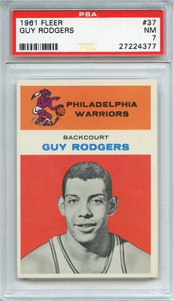 1961 FLEER 37 GUY RODGERS PSA NM 7