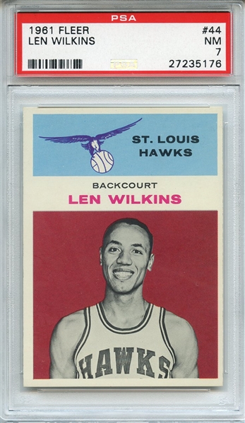 1961 FLEER 44 LEN WILKINS PSA NM 7