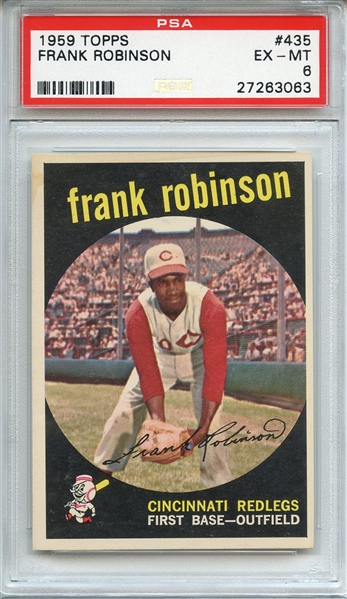 1959 TOPPS 435 FRANK ROBINSON PSA EX-MT 6