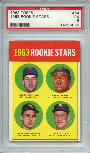 1963 TOPPS 54 1963 ROOKIE STARS PSA EX 5