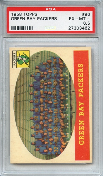1958 TOPPS 96 GREEN BAY PACKERS PSA EX-MT+ 6.5