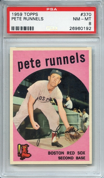 1959 TOPPS 370 PETE RUNNELS PSA NM-MT 8