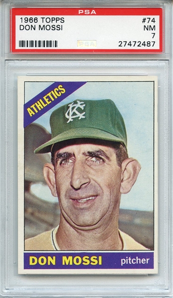 1966 TOPPS 74 DON MOSSI PSA NM 7