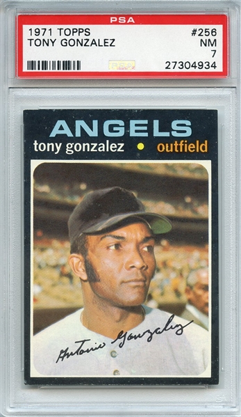 1971 TOPPS 256 TONY GONZALEZ PSA NM 7