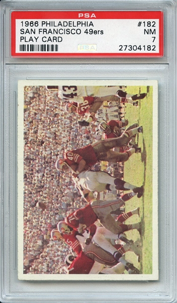 1966 PHILADELPHIA 182 SAN FRANCISCO 49ers PLAY CARD PSA NM 7