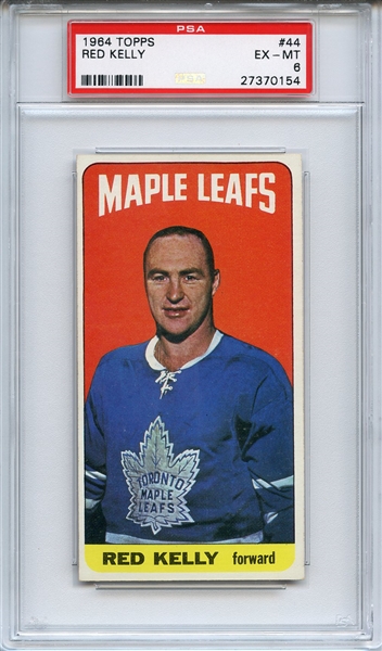 1964 TOPPS 44 RED KELLY PSA EX-MT 6