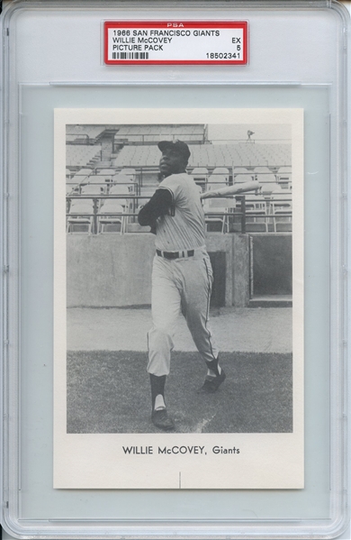 1966 SAN FRANCISCO GIANTS PICTURE PACK WILLIE McCOVEY PICTURE PACK PSA EX 5