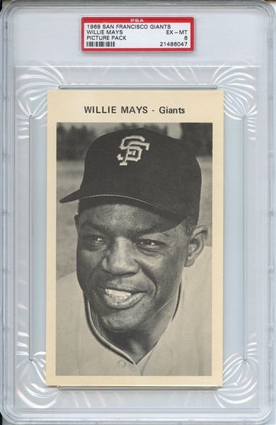 1969 SAN FRANCISCO GIANTS PICTURE PACK WILLIE MAYS PICTURE PACK PSA EX-MT 6