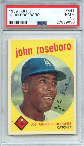 1959 TOPPS 441 JOHN ROSEBORO PSA NM+ 7.5