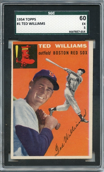 1954 TOPPS 1 TED WILLIAMS SGC EX 60 / 5