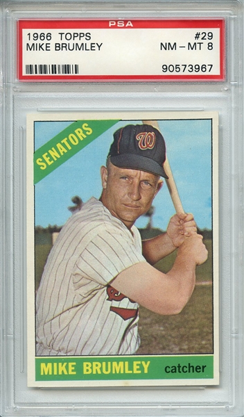 1966 TOPPS 29 MIKE BRUMLEY PSA NM-MT 8