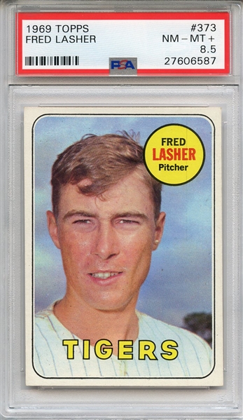 1969 TOPPS 373 FRED LASHER PSA NM-MT+ 8.5