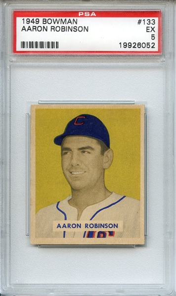 1949 BOWMAN 133 AARON ROBINSON PSA EX 5