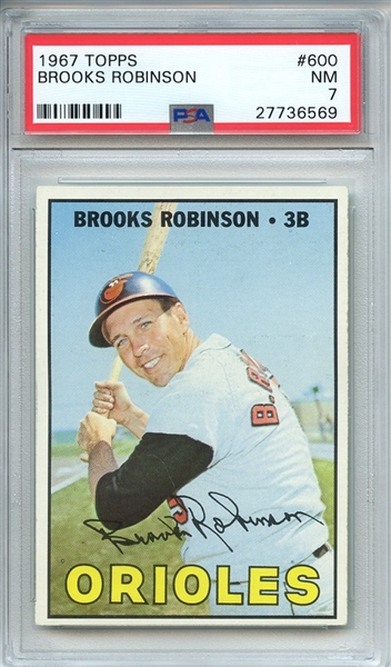 1967 TOPPS 600 BROOKS ROBINSON PSA NM 7