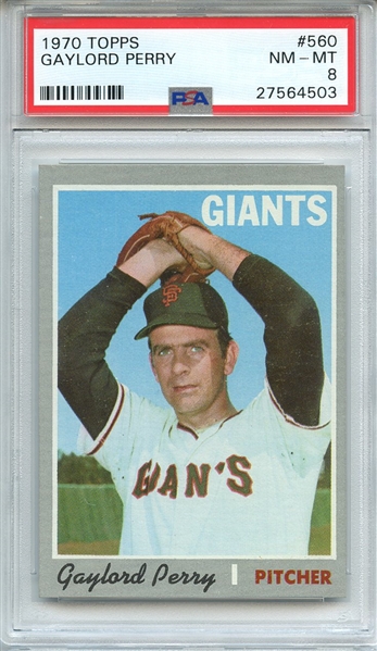 1970 TOPPS 560 GAYLORD PERRY PSA NM-MT 8
