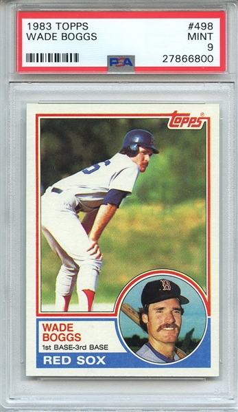 1983 TOPPS 498 WADE BOGGS RC PSA MINT 9