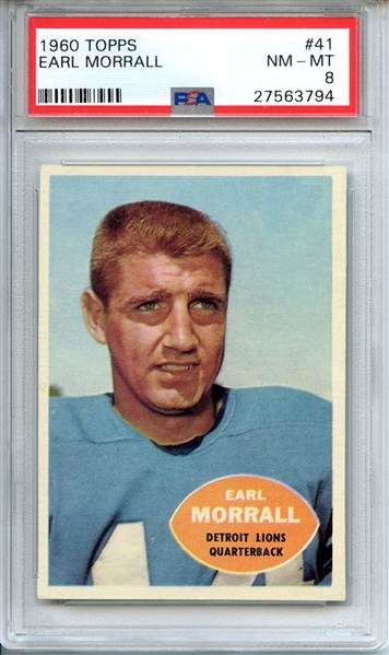 1960 TOPPS 41 EARL MORRALL PSA NM-MT 8