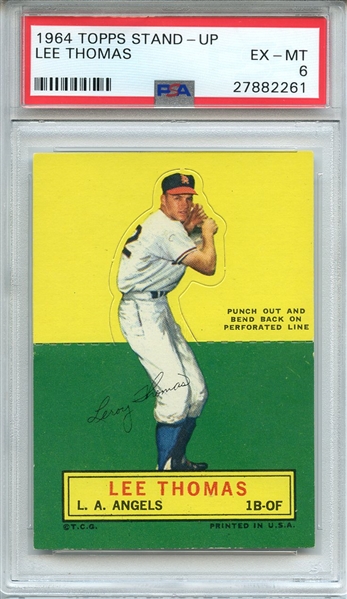 1964 TOPPS STAND-UP LEE THOMAS PSA EX-MT 6