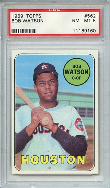 1969 TOPPS 562 BOB WATSON PSA NM-MT 8