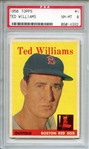 1958 TOPPS 1 TED WILLIAMS PSA NM-MT 8
